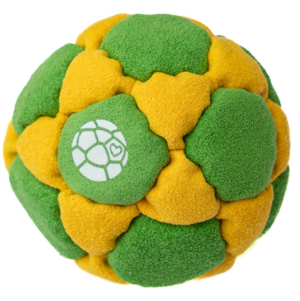 🔥Haniabag Odyssey 32 Panel Footbag Hacky Sack GREEN/YELLOW BNWT🔥